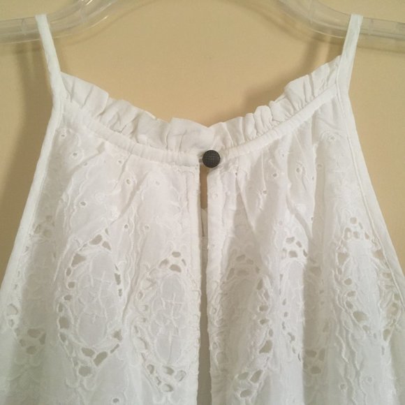 Maeve Anthropologie Tiered Eyelet Midi Dress 8 - Picture 4 of 8